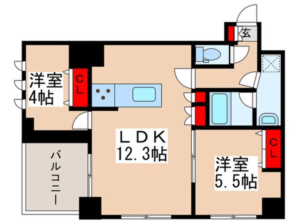 クレヴィアリグゼ日暮里の物件間取画像